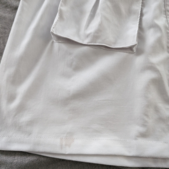 Strapless lightweight white snap up dress - Picture 6 of 7